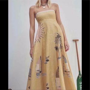 Soleil Shades Summer Sunset Maxi Dress Full A Line Lanon Cotton Long Maxi